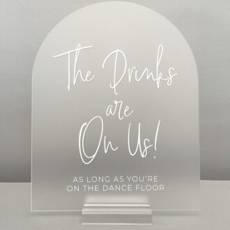 Frosted Acrylic Sign - Bar