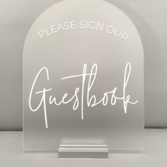 Frosted Acrylic Sign - Guestbook