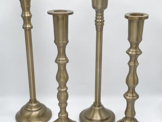 GOLD TAPER CANDLESTICKS - LARGE