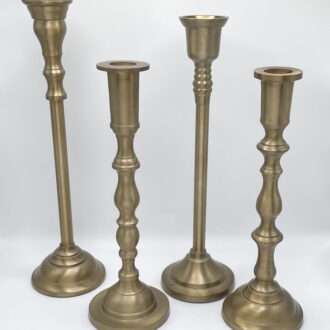 GOLD TAPER CANDLESTICKS - LARGE