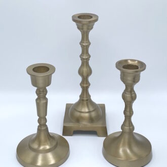 GOLD TAPER CANDLESTICKS - MEDIUM