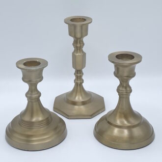 GOLD TAPER CANDLESTICKS - SMALL